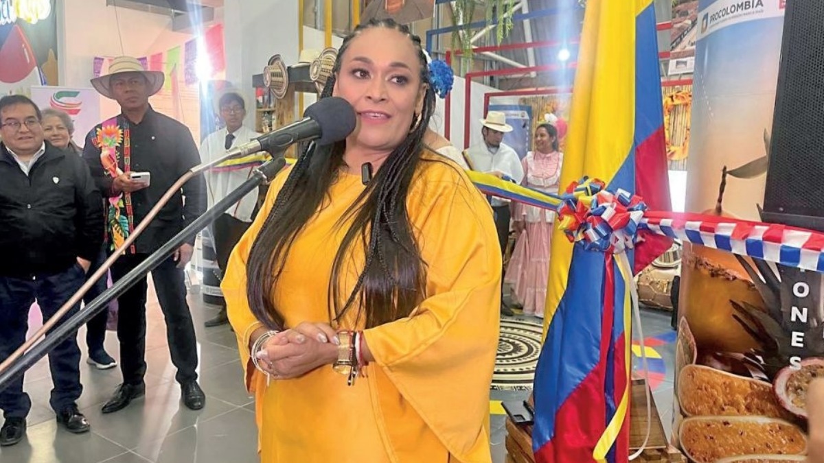 La embajadora de Colombia en Bolivia, Elizabeth García. Foto: Correo del Sur