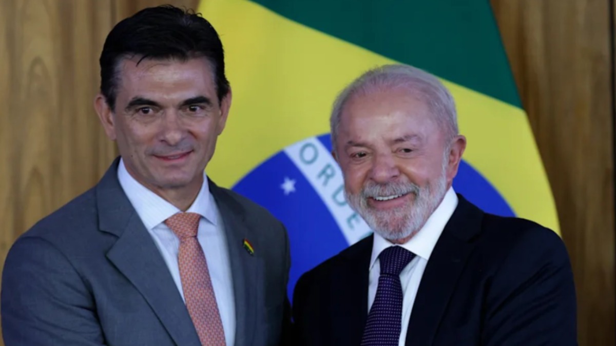 Los presidentes de Bolivia, Rodrigo Paz, y de Brasil, Luiz Inácio Lula da Silva. Foto. Archivo