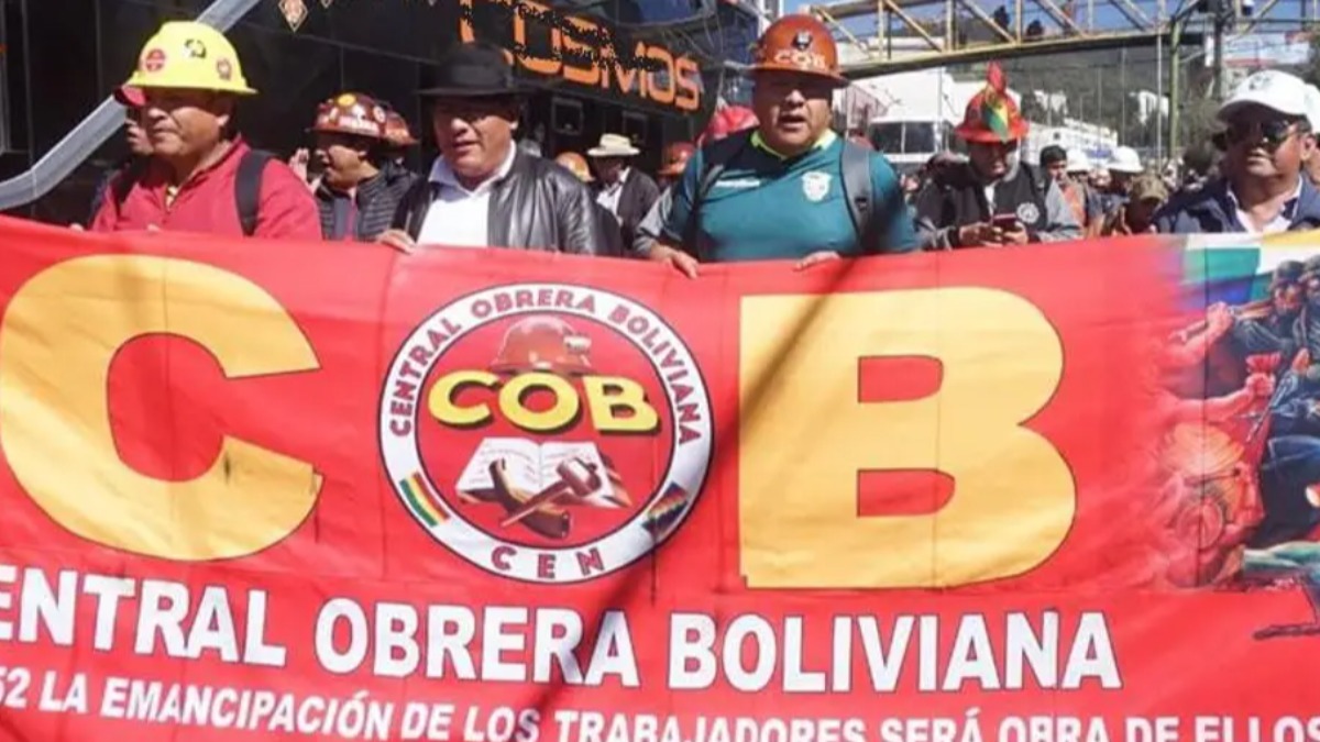 Marcha de la COB en La Paz. Foto: Internet
