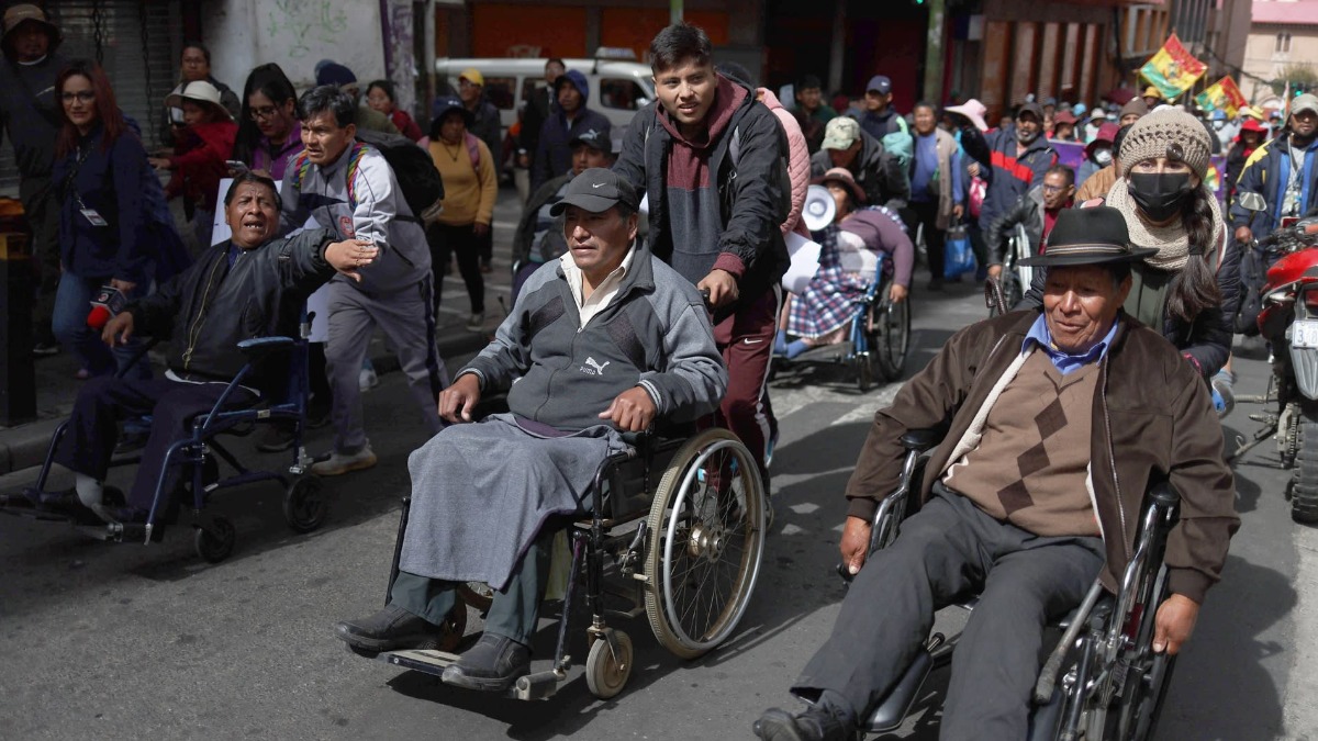 Marcha de personas con discapacidad. Foto archivo: Jornada