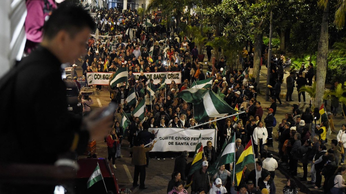 Marcha en Santa Cruz. Foto: Altura Multimedia