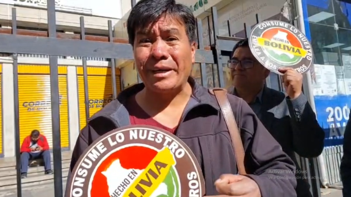 Presidente de la Federación Regional de la Micro y Pequeña Empresa (FERMyPE) de El Alto, Guillermo Chávez. Foto: Captura de video