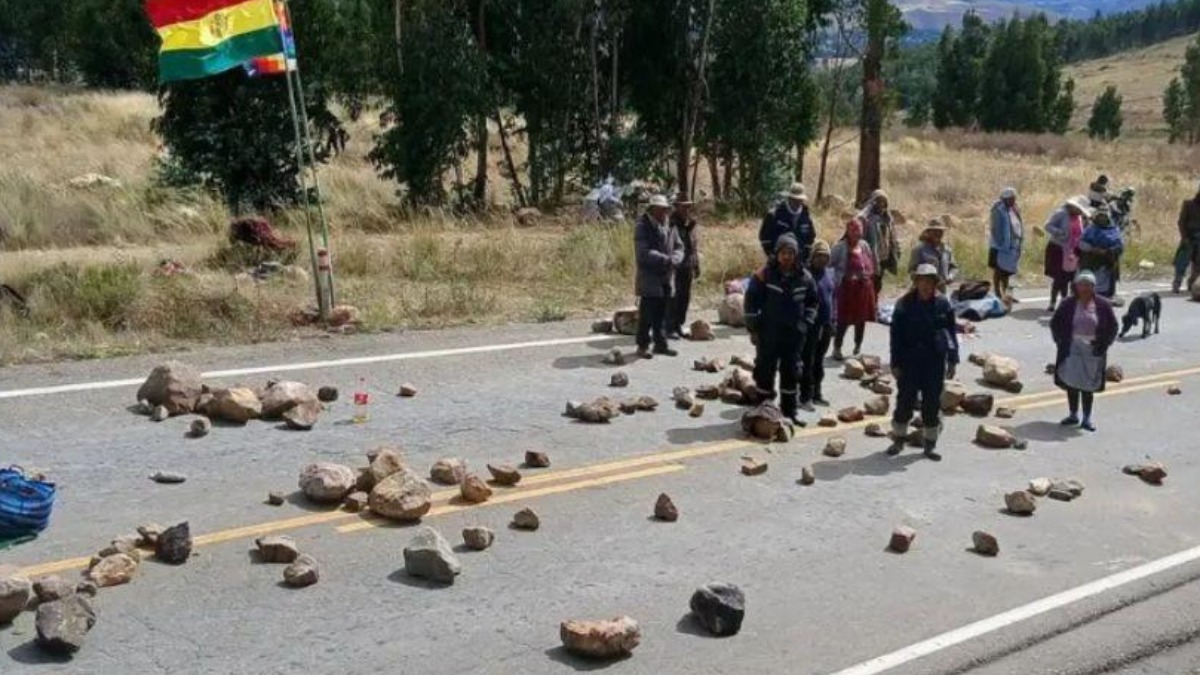 Uno de los puntos de bloqueo. Foto: RRSS