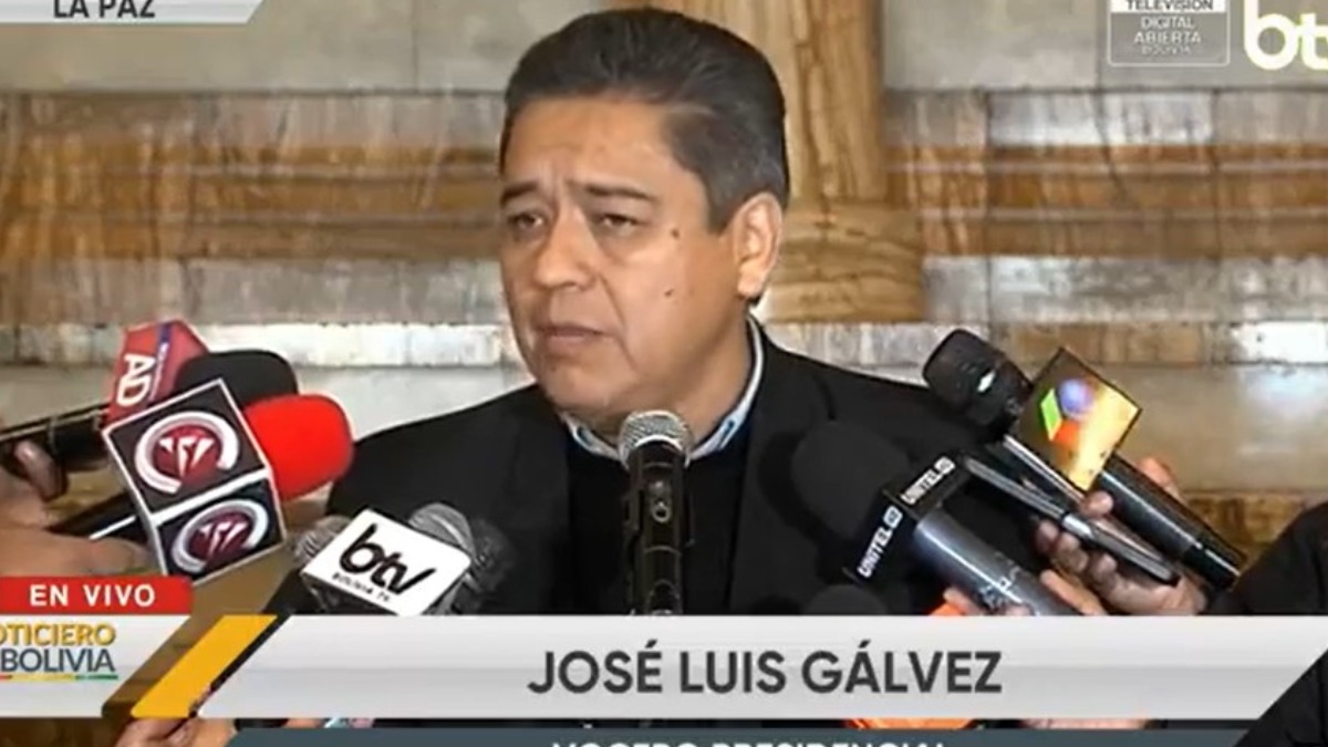Vocero presidencial, José Luis Gálvez. Foto: Captura
