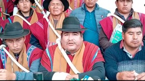 El dirigente de la Federación de Campesinos Tupac Katari, Vicente Salazar.