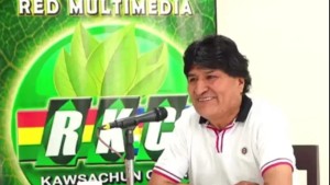 El expresidente Evo Morales tiene un programa de dos horas en Kawsachun Coca. Foto: Internet