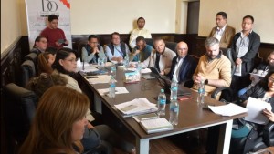 Los legisladores cuando recibían el informe de los ministros. Foto: Senado