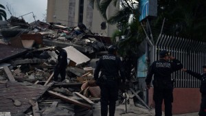Un inmueble destruido tras los sismos en Venezuela.