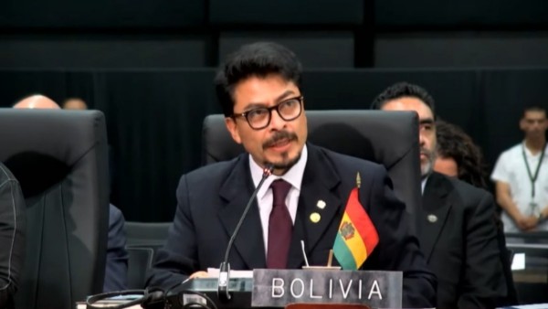 Intervención del canciller Fernando Aramayo en la 56ª Asamblea de la Organización de los Estados Americanos (OEA). Foto: Captura de video