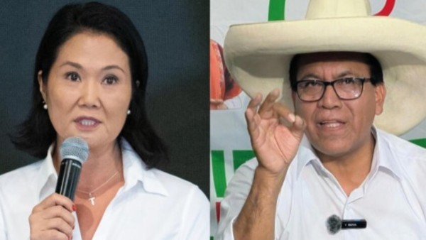 Keiko Fujimori y Roberto Sánchez, candidatos presidenciales de Perú.