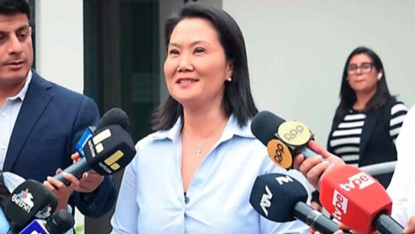 La candidata presidencial, Keiko Fujimori.