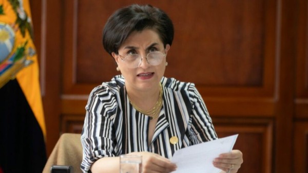 La hasta ahora ministra de Exteriores de Ecuador, Gabriela Sommerfeld.