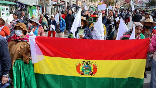 Los gremiales se movilizaron la semana pasada exigiendo solución al bloqueo de caminos. Foto: RRSS