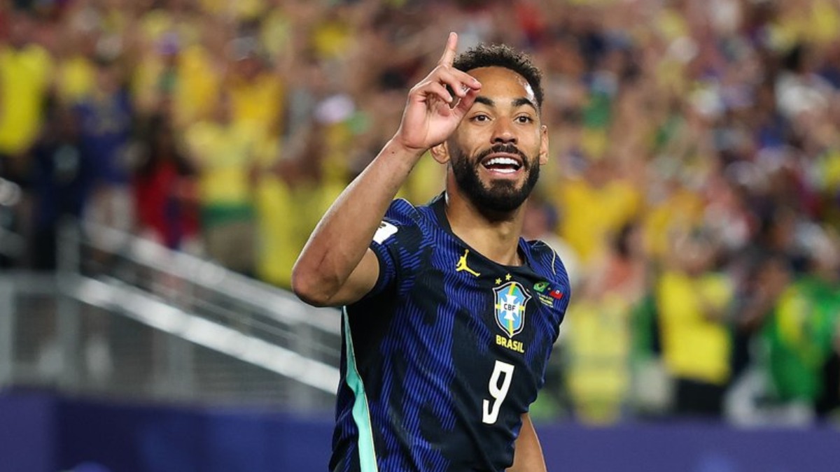 El brasileño Matheus Cunha celebra uno de sus goles.  Foto: FIFA