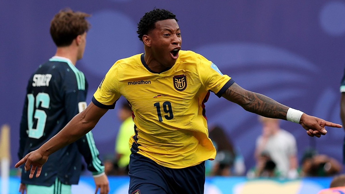 El colombiano Gonzalo Plata celebra el segundo gol para su selección.   Foto: FIFA