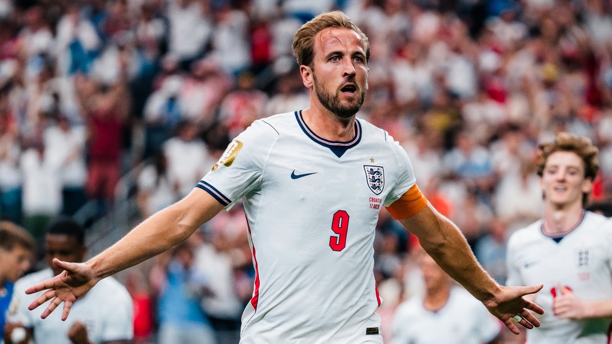 El delantero inglés Harry Kane celebra uno de sus goles.  Foto: FIFA