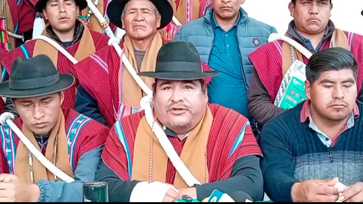 El dirigente de la Federación de Campesinos Tupac Katari, Vicente Salazar.