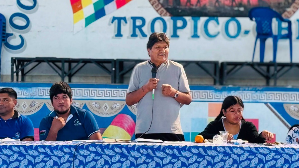 Evo Morales durante un acto en el Trópico de Cochabamba. Foto: RRSS