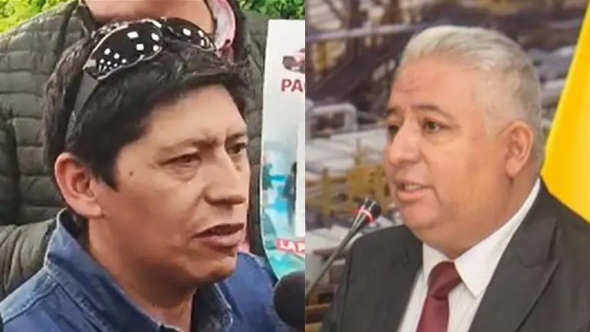 Exgerente Comercial de YPFB, Nelson Mendoza; y el gerente general de YPFB Logística, Eddy Torrico. Foto: Los Tiempos