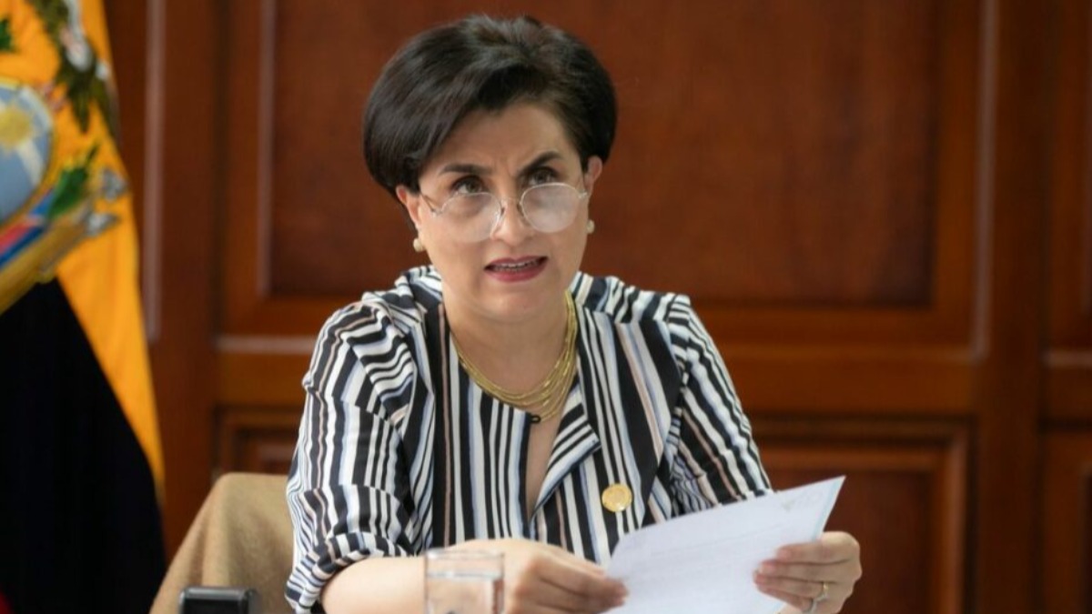 La hasta ahora ministra de Exteriores de Ecuador, Gabriela Sommerfeld.