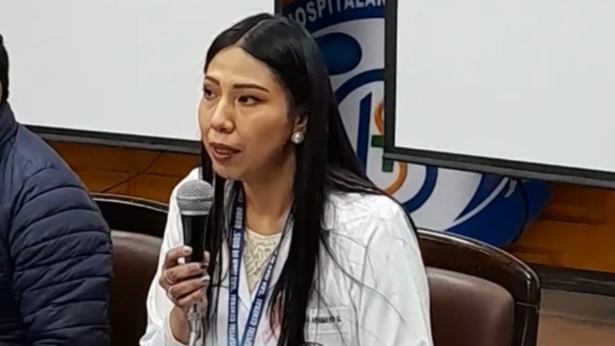 La médico Pamela Aramayo, del Hospital Oncológico de Oruro.