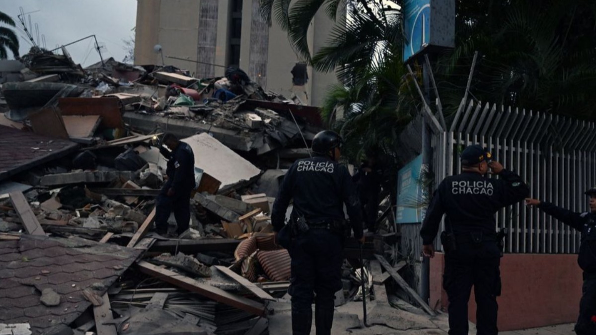 Un inmueble destruido tras los sismos en Venezuela.