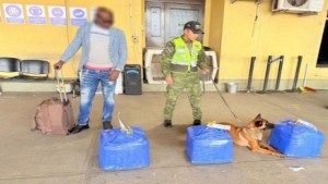 Decomiso de droga en el aeropuerto de Viru Viru. Fuente: UNODC.