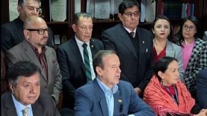 Jorge Quiroga y su bancada Alianza Libre. Foto: Libre
