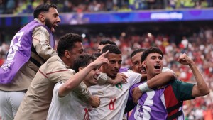 Jugadores de Marruecos festejan uno de sus goles.  Foto: FIFA