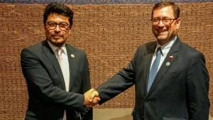 Los cancilleres de Bolivia, Fernando Aramayo, y de Chile, Francisco Pérez Mackenna, en un nuevo ciclo de relaciones. Foto de Archivo.