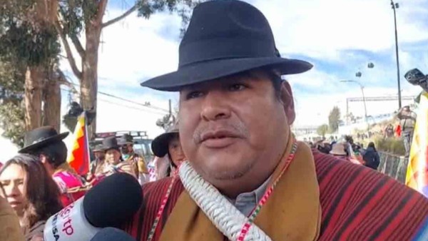 Dirigente campesino de la Federación Tupac Katari, Vicente Salazar. Foto: ANF