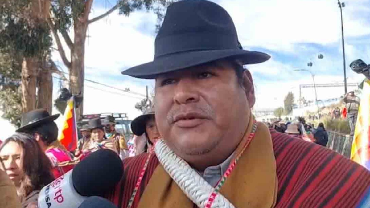 Dirigente campesino de la Federación Tupac Katari, Vicente Salazar. Foto: ANF
