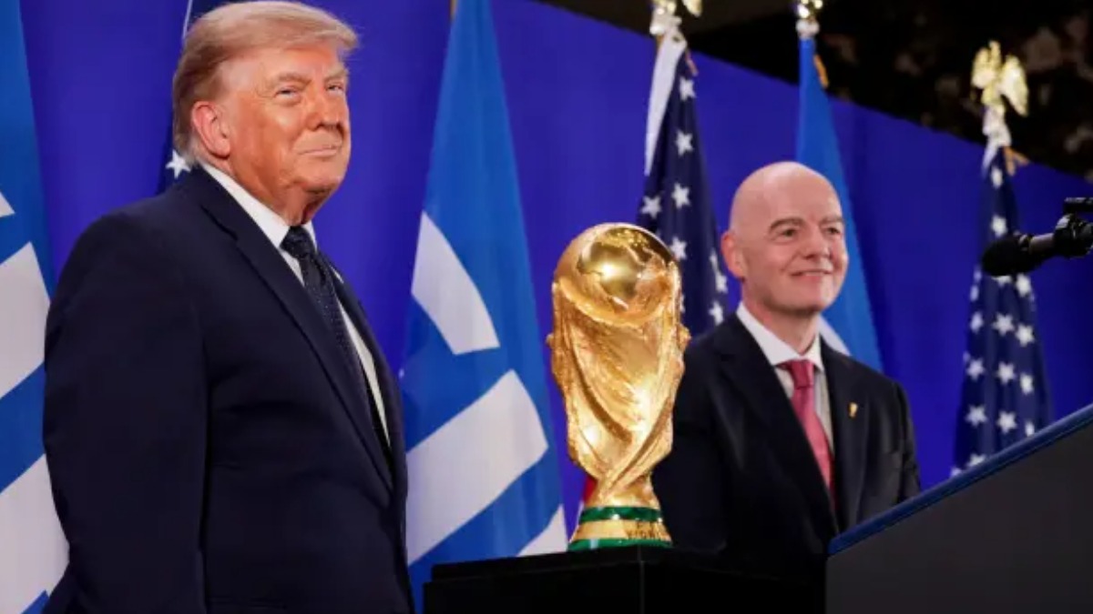 El mandatario de EE.UU., Donald Trump, junto al presidente de la FIFA, Gianni Infantino.
