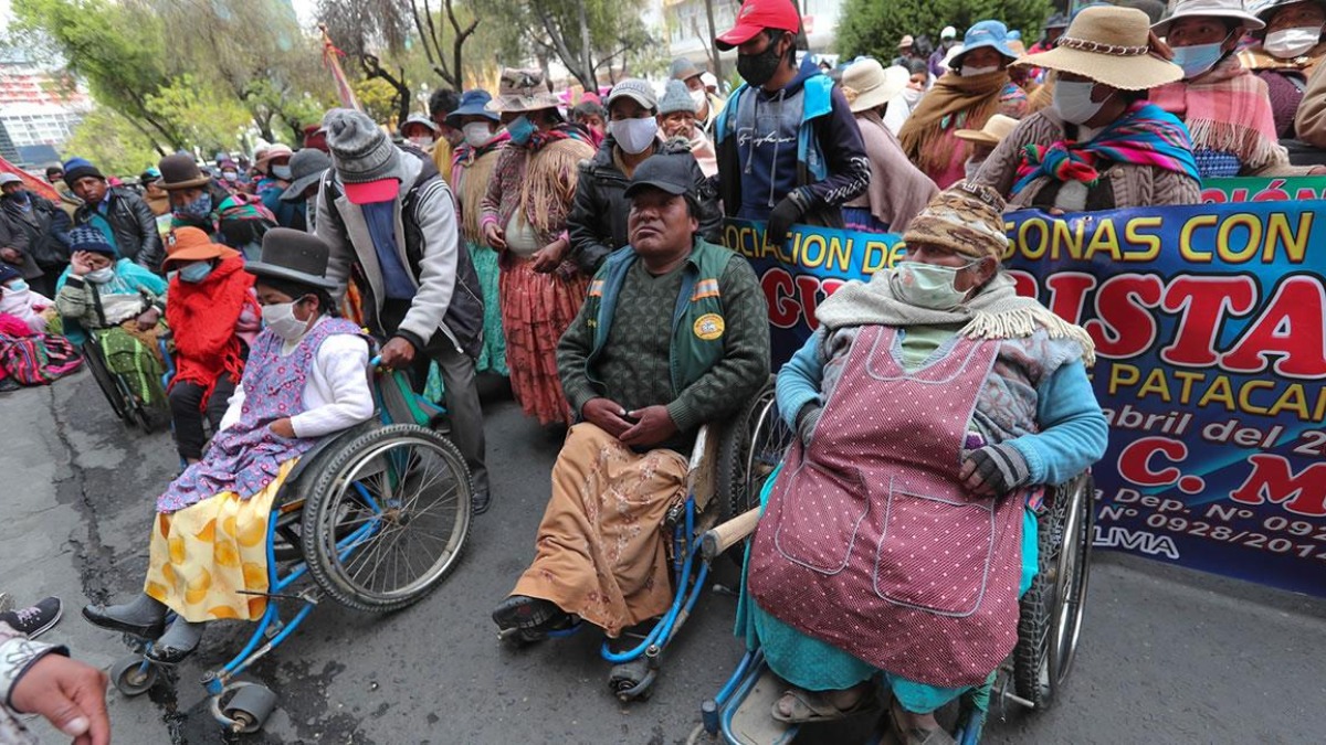 Personas con discapacidad llegan a La Paz. Foto archivo: RRSS